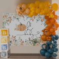 Pumpkin Baby Shower Backdrop Gender Neutral Oh Baby Background Autumn