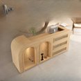 thumbnail image 3 of Luxury Reception Desks Wood Small Modern Office Study Spa Counter Reception Desks Vanity Silla De Escritorio Salon Furniture My Lux Decor Round, 3 of 6