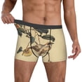 thumbnail image 2 of Kdxio Men's Boxer Briefs with Vintage Bird Print - Comfortable and Breathable Underwear for Everyday Wear, 2 of 7