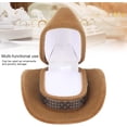 thumbnail image 2 of Cowboy Hat Shaped Engagement Ring Box, Velvet Jewelry Box for Proposal Wedding Ring Box Engagement Ring Case Display Box Small Ring Box Organizer for Wedding Ceremony Engagement, 2 of 8