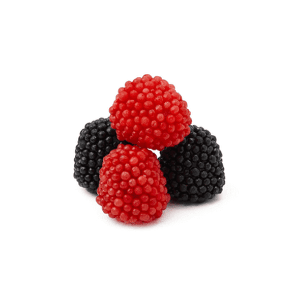Gummy Red and Black Raspberries Bulk Food Service 30 lbs/13.60 kg