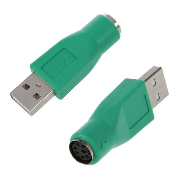 2 x USB to PS / 2 Adapter-Green