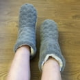 thumbnail image 3 of Rokment Womens Slippers Socks Boots Velvet Indoor Winter Soft Warm Cozy Fuzzy Lined Mid Calf Booties Slippers Dark Gray Size 7, 3 of 7