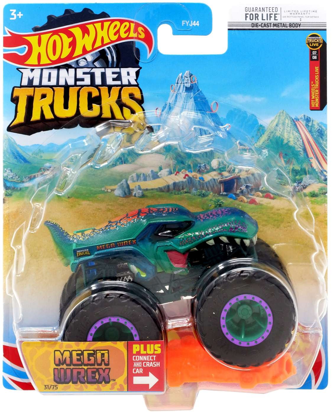 Hot Wheels Monster Trucks Car Chompin' Mega-Wrex Vehicle
