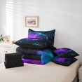 thumbnail image 6 of Castle Fairy Boys Ice Hockey 7-Piece Twin Bedding Sets,Geometric Honeycomb Bedding Comforter Set,Abstract Lightning Breathable Sheet Sets,Microfiber Sport Theme Bedroom Decor,Reversible, 6 of 8