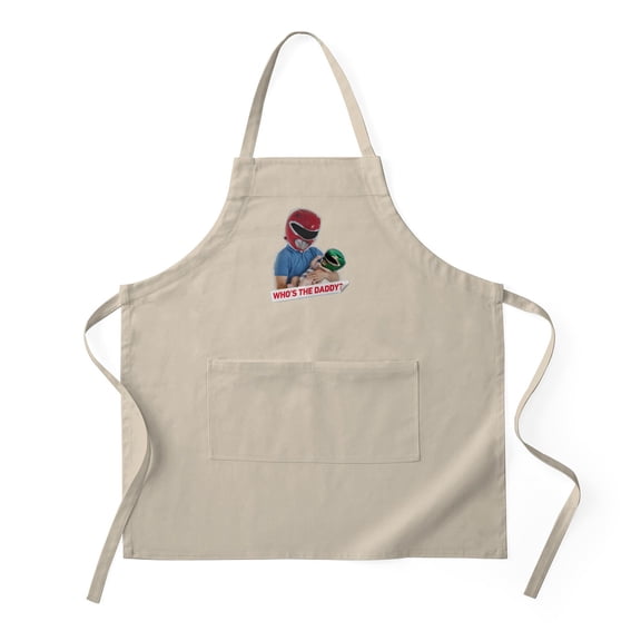 CafePress - Power Rangers Who's The Daddy? - Kitchen Apron with Pockets, Grilling Apron, Baking Apron