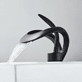 thumbnail image 2 of Black Single Handle Bathroom Sink Basin Faucet 1 Hole Waterfall Vanity Mixer Tap, 2 of 17