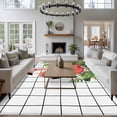 thumbnail image 3 of Flamingo Area Rugs 6'x9', Washable Small Throw Rugs for Kitchen Dining room, Summer Botanical Flowers Tropical Leaves Plaid Indoor Outdoor Rug Non-Slip Low Pile Carpet Runner Reversible Floor Mats, 3 of 8
