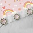 thumbnail image 4 of Manfei Pink Rainbow Black Out Curtains for Child Girl, Kawaii Love Heart Print Curtains Pack of 2 (42x63 Each), Dreamy Princess Bedroom Curtains, Luxury Room Decor, 4 of 6