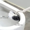 thumbnail image 4 of Cepillo de baño, cepillo de baño, cepillo de baño de plástico, cepillos de mango largo, se puede colgar sin taladrar, cepillo de limpieza en ángulo de diseño curvo para limpieza profunda, 4 of 5