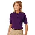 thumbnail image 1 of BlueGeneration Ladies Short Sleeve 100% Cotton Pique Polo - Purple 2 Extra Large Solid, 1 of 1