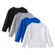 thumbnail image 2 of Blusas y camisas de manga larga con cuello redondo para niños pequeños, moda para niños, lindo color sólido, suave, top de manga larga, camiseta de cuello redondo, conjunto de cuatro piezas, top para, 2 of 9