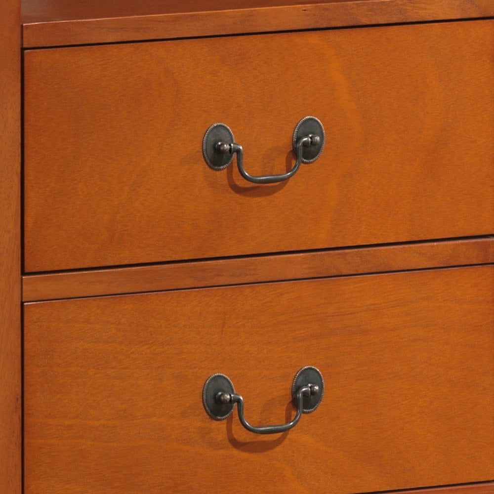 Glory Furniture Louis Phillipe Media Chest in Oak Color
