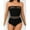 Black, variant on Women's Mesh Striped Swimsuit One Piece High Waist Beachwear