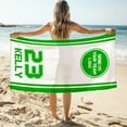 thumbnail image 2 of Personalized Custom Beach Towel - Microfiber Pool Swim Travel Large Soft Customized Text Team Logo/Name /Number (30"x60"), 2 of 9