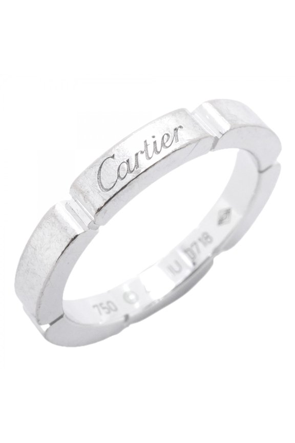 Pre-Owned Cartier Maillon Panthre Ring, 18K White Gold, Size 48, Ladies'