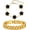 Black, variant on Stackable Gold Floral Bracelets Set , 2pcs 18K Gold Plated Bracelet Non-tarnish,Stainless Steel Link Chain Friendship Bracelet,Watch Band Trendy Jewelry,Christmas Valentines Birthday Gifts for Women