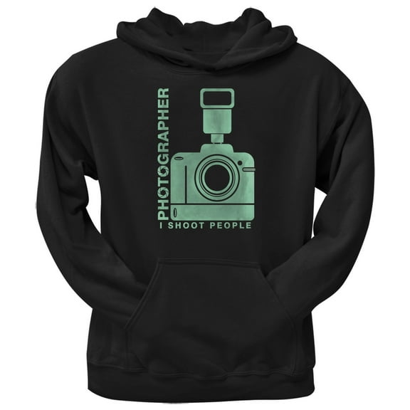 Photographer Shoot People Funny Black Adult Hoodie - Medium
