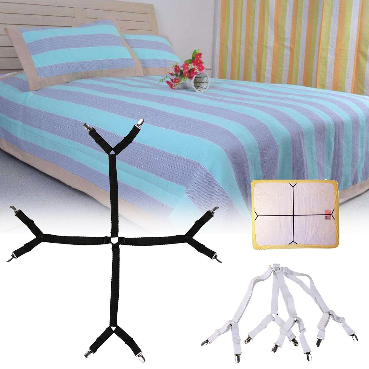 Bed Sheet Clip Mattress Fasteners Useful Elastic Cover Blankets