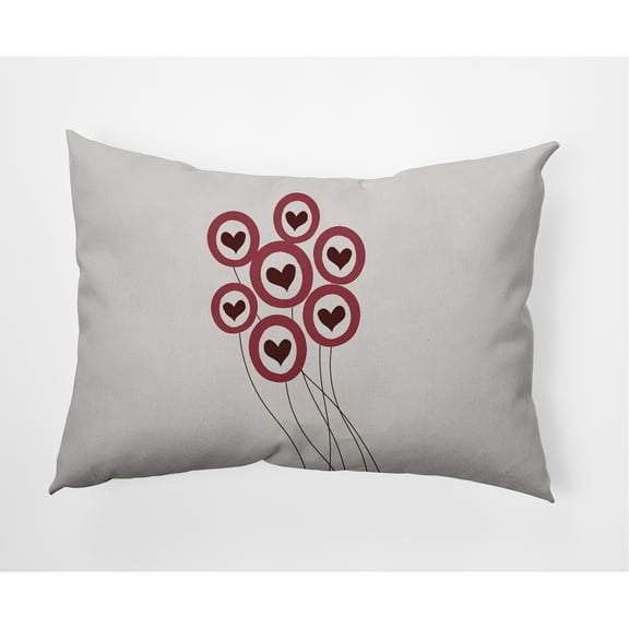 Simply Daisy 14" x 20" Love is in the Air Valentines Decorative Lumbar Pillow