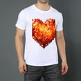 thumbnail image 2 of Men Oversize T-ShirtHeart Summer Casual Short Sleeve Crew Neck Loose Tee Tops XS-5XL, 2 of 5