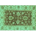 thumbnail image 1 of Ahgly Company Indoor Rectangle Oriental Turquoise Blue Traditional Area Rugs, 7' x 10', 1 of 4