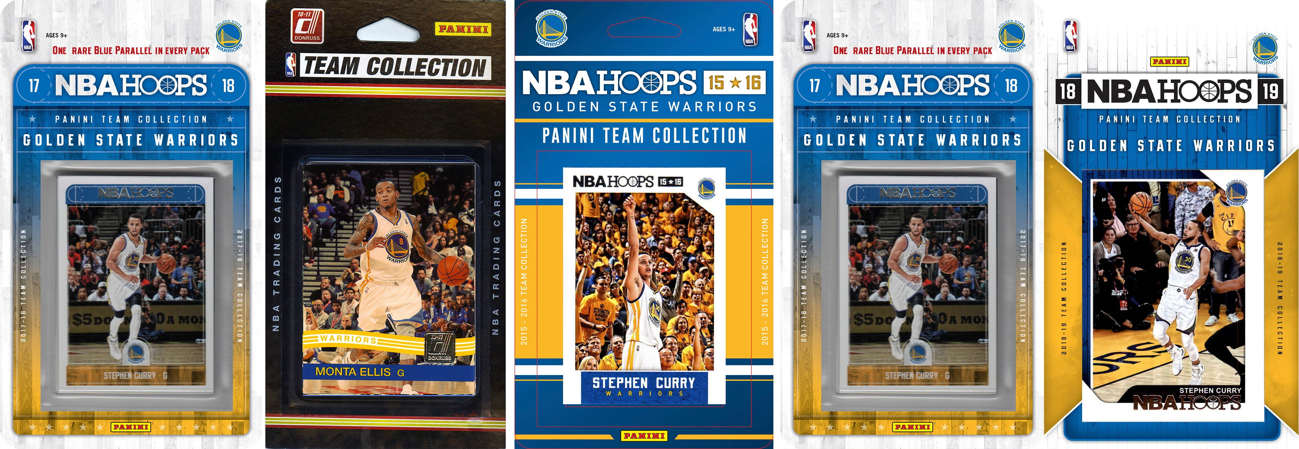 NBA Golden State Warriors 5 Different Licensed Trading Card Team Sets