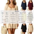 thumbnail image 3 of Sheghy Balloon Long Sleeve Round Neck Mini Dress Oversized Autumn Winter Everyday Wear Army Green M, 3 of 6