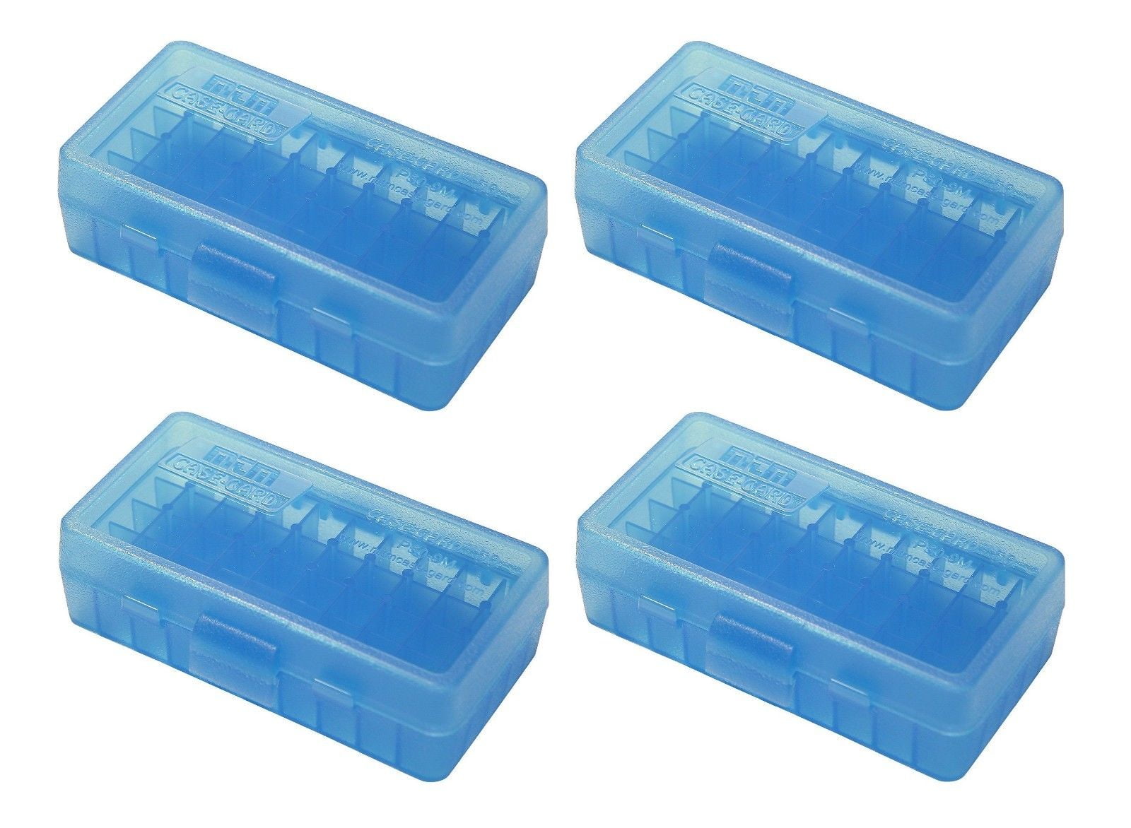10 x 9mm/.380 Ammo Box Case Storage 50 Rnd Boxes BLUE COLOR BRAND NEW 