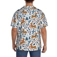 thumbnail image 3 of Gukieu winter Scarf deer Print Men's Short-sleeved Shirts, Button-down Pocket Shirts, T-shirts, Beach Vacation Travel Summer Clothing-4X-Large, 3 of 5