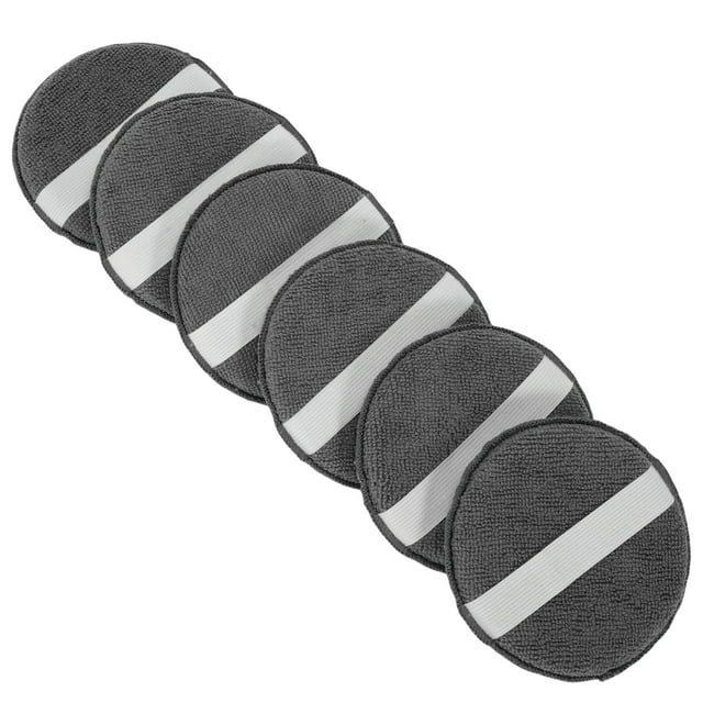6Pcs 12.5cm Almohadilla de Pulido de Microfibra Universal Almohadilla de Abrillantado de Lana para Automóviles Accesorio de Taladro de Pulido Gris Profundo