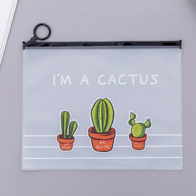 Pencil Case,Cute File Pocket PVC Zipper Bag Stationery Storage Bag Ultimate Reliability