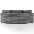 thumbnail image 5 of Afuera Living Outdoor Wicker Curved Patio Sectional Sofa in Gray, 5 of 8