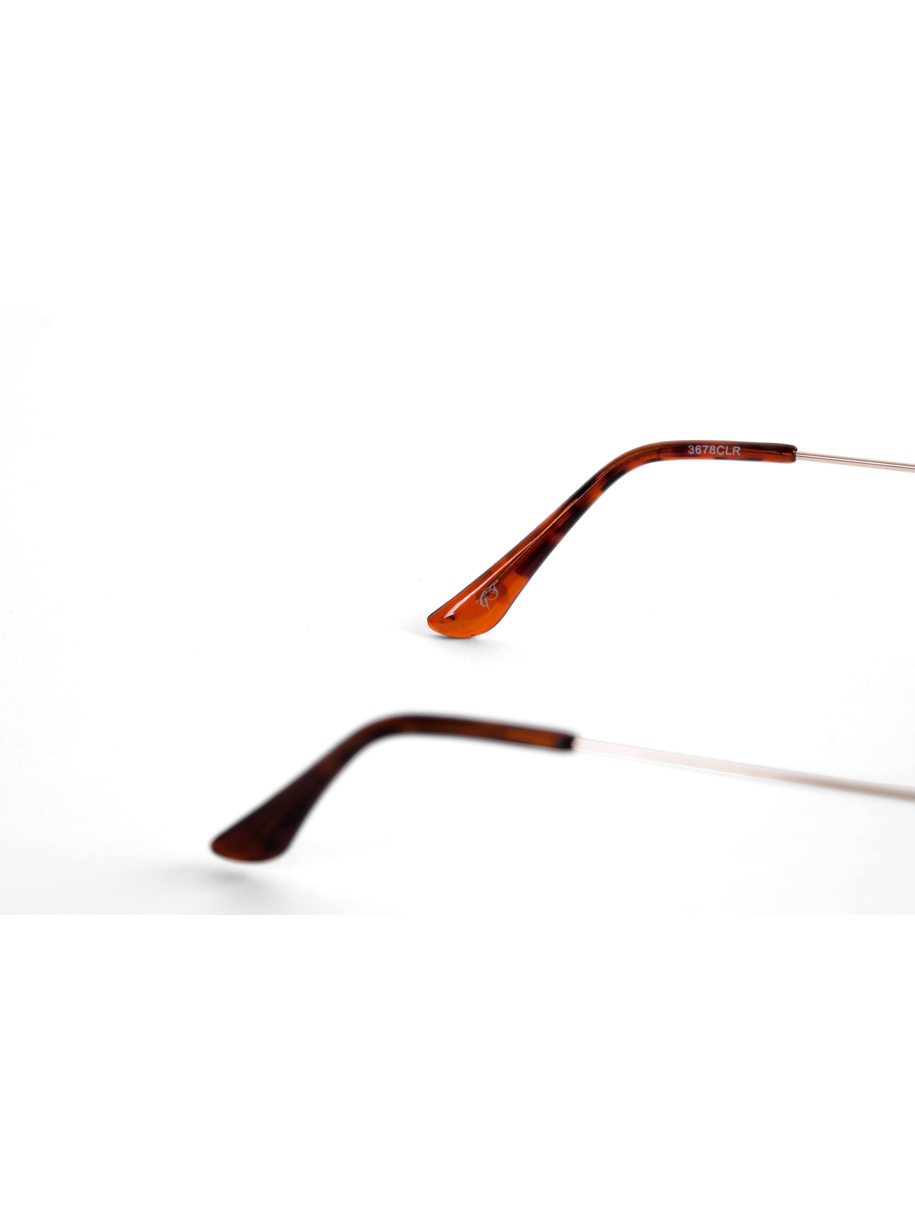Gravity Shades Gold Frame Clear Lens Aviator Sunglass w Micofiber Case