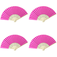 thumbnail image 1 of Abanico Mano Plegable Bolsillo Papel Bambú DIY para Fiesta Boda (rosa) Rojo, 1 of 5