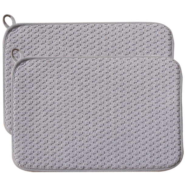 2 alfombrillas de secado de platos de microfibra, absorbentes de agua, para cocina