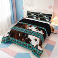 thumbnail image 2 of Erosebridal Western Cowhide Full Size Comforter Sets,Cow Print Bedding Comforter Set,Black Reversible,3 Pieces,1 Comforter and 2 Pillowcases, 2 of 7