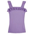 thumbnail image 1 of Camisola sin mangas con volantes para mujer, camisola de cuello cuadrado, camisola de punto de Color sólido Adepaton BST3013535-2, 1 of 6