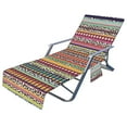 thumbnail image 3 of Pompotops Stripe Chair Cover Printed Beach towel Polyester Cotton Lounge Chair towel, 3 of 3
