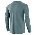 thumbnail image 5 of Mens Cotton Muscle Slim Fitted Sport Henley T-Shirt Men's Muscle Henley Shirts Button V-Neck Waffle T Shirts Casual Long Sleeve Workout Muscle Athletic Tees with Pocket Lightweight Fashion T-Shirt, 5 of 5