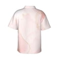 thumbnail image 3 of Bixox Men's Hawaiian Shirts Men's Pink Marble Print Short-Sleeve Shirt-Large, 3 of 8