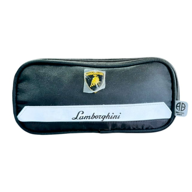 Lapicera Escolar Doble Cierre Lamborghini Color Negro