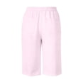 thumbnail image 5 of JIAYUE Women's Pants Solid Color Knee Length Fashion Straight Leg High Waist Sports Loose Trendy Female Sweatpants Solid Color, 5 of 5