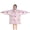 Pink Butterfly Word, variant on Purple White Butterfly Pattern Blanket Hoodies for Kids 6-13YR Oversize Wearable Blanket Hoodies for Boys Girls Teens