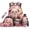 Strawberry Hedgehog, variant on HUIACONG Water Sakura Axolotl Girls School Backpack 4 Piece Set, 17" Cute Bookbag with Lunch Box for Age 7-13