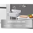 thumbnail image 6 of 29"L x 25"W x 37"H Stainless Steel Sink, Commercial Kitchen Prep & Utility Sink Free Standing Single Bowl for Restaurant Laundry Garage Bar Workshop (1 Compartment), 6 of 7