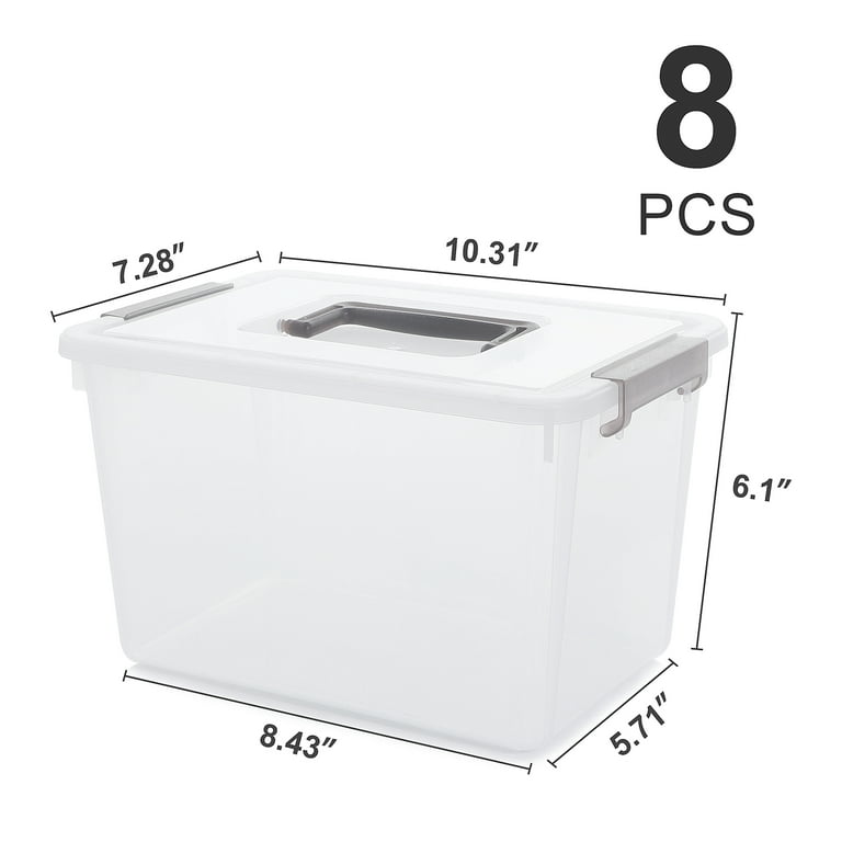 Citylife 6 Packs 5.3 QT Plastic Storage Bins with Latching Lids Stackable Storage  Containers for Organizing Clear Storage Box for Garage, Closet, Classroom,  Kitchen 
