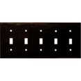 thumbnail image 1 of Morris Products 81052 Lexan Wall Plates 5 Gang Toggle Switch Brown, 1 of 2