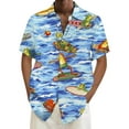 thumbnail image 1 of Camisas De Sport Para Hombre Camisa para hombre Camisa de playa de manga corta holgada informal (Sky Blue, XL), 1 of 4
