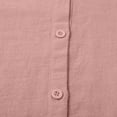 thumbnail image 6 of Holzkary Womens Cotton Linen Button Down Shirts Short Sleeve Dress Shirts Casual Summer Tops Blouses Women's Blouses Cotton Long Sleeve Loose Fit Blouses for Womens Casual Outfits for Pink Xxl, 6 of 9